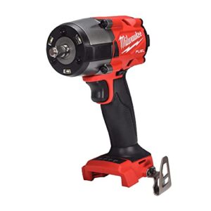 Milwaukee M18 18V Fuel 3/8'' Brushless Cordless Mid-Torque Compact Impact Wrench Bare Tool + Accessories, Black & Red