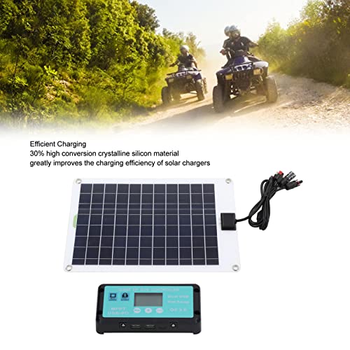 50 Watt Solar Panel Kit, 50W High Efficiency Solar Panel Charger with 100A MPPT Solar Charge Controller for RV Vehicle Trailer Marine Boat 12 Volt Battery