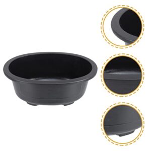 Healeved 2pcs Large Bonsai Pot Plastic Planter Reusable Oval Bonsai Training Pots Flower Planting Container Shallow Planter Pots