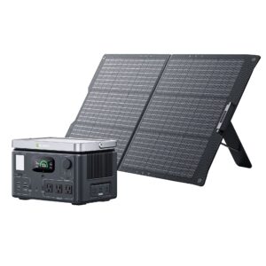 GROWATT Portable Power Station Generators: VITA550 Solar Generator (Solar Panel Optional) with 538Wh LiFePO4 Battery,1 Hour Fast Charging, 600W (1200W Surge) Output for Outdoor Camping/RVs/Home Use