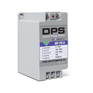 1 phase to 3 phase converter, my-ps-5 model, suitable for 3hp(2.2kw) 9 amps 200-240v 3 phase motor, dps should be used for one motor only, input/output 220v, digital type