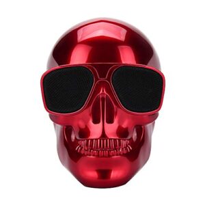 the cartel protable wireless bluetooth stereo speaker plating skull with hd sound and bass provides impressive true hd sound,one color