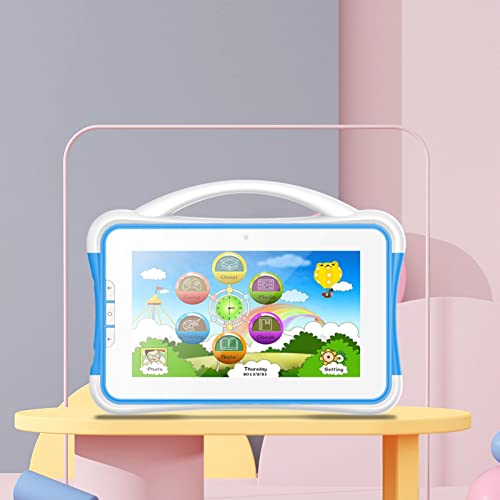 Pomya Toddler Tablet, 7 Inch 1280x800 HD Kids Learning Tablet for Android 10, 1GB Plus 32GB Eye Protection Tablet Supports 3G Network, 5G WiFi Tablet for Daily Life