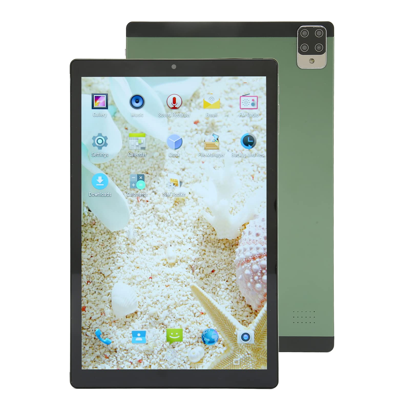 Zopsc 10.1inch Talkable Smart Tablet Android5.1 Support 2.4/5G WiFi 1+16GB 1920 * 1080 0.3+2MP MT6753 Octa Core 3000mAh 100 240V Green