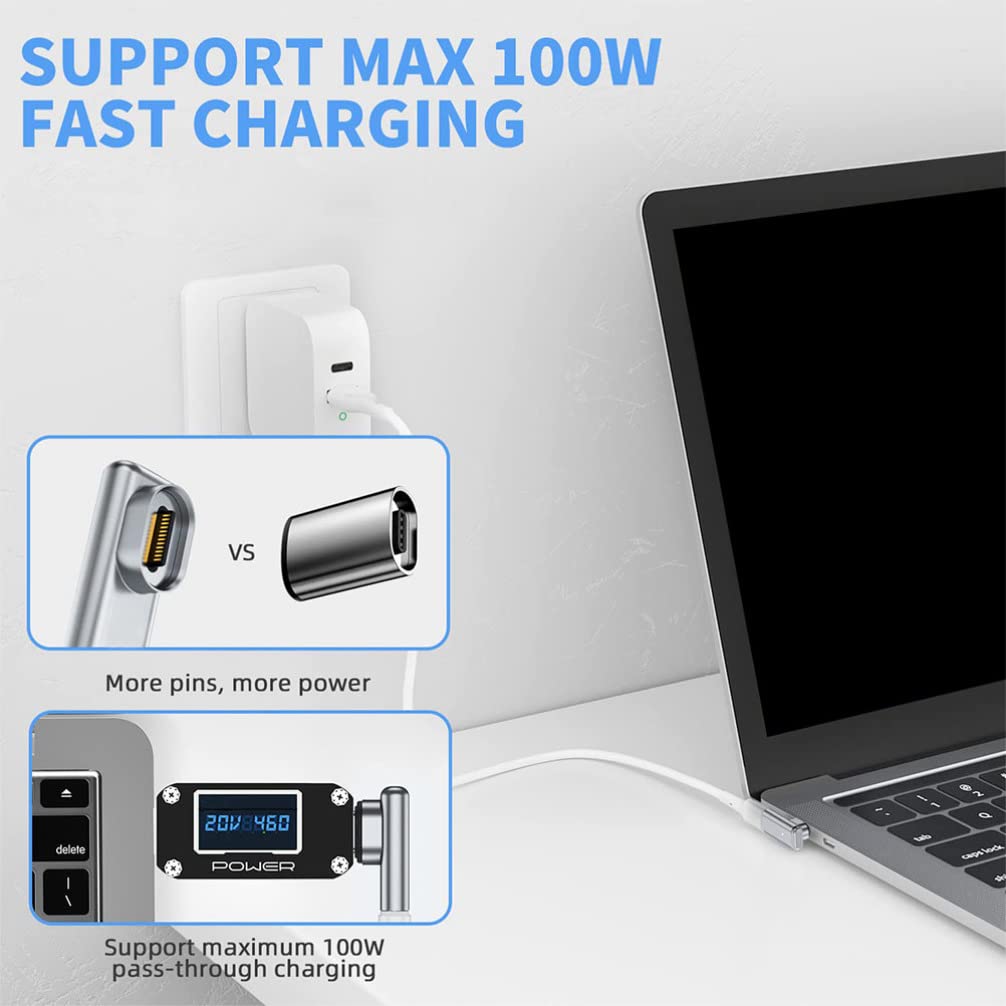 SUPVOX USB Adapters Pc Accessories Pc Accessories 1 Set Magnetic USB Cable Adapter Magnetic Phone Cable Adapter 100w USB-c 3.1 Adapter USB C Magnetic Adapter USB C Magnetic Adapter