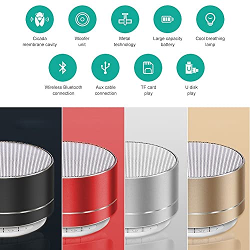 This Is Your Time Wireless Bluetooth Audio Small Steel Cannon Subwoofer Mini Portable Gift Card Bluetooth Speaker,gold