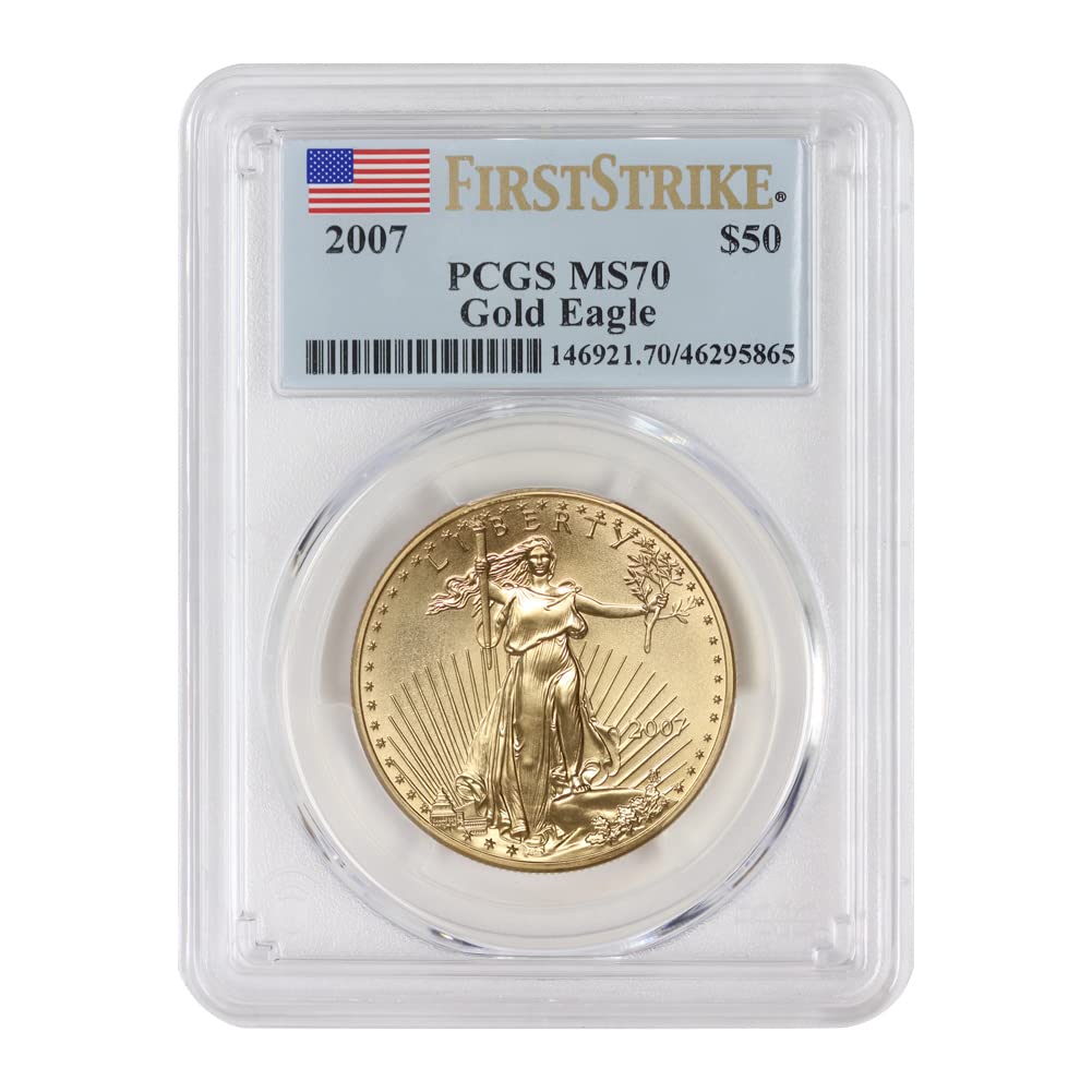 2007 1oz American Gold Eagle MS-70 First Strike by Mint State Gold $50 MS70 PCGS