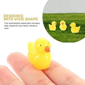 SEWACC 10pcs Micro Landscape Ornament Kitten Ornament Miniature Bonsai Decor Desk Topper Small Statue Garden Decoration Mini Ducks Decorations for Home Little Duck Resin Animal