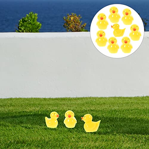 SEWACC 10pcs Micro Landscape Ornament Kitten Ornament Miniature Bonsai Decor Desk Topper Small Statue Garden Decoration Mini Ducks Decorations for Home Little Duck Resin Animal