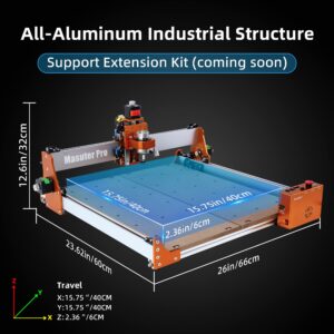 FoxAlien Masuter Pro CNC Router Machine with 40x80cm Extension Kit for Working Area Extend