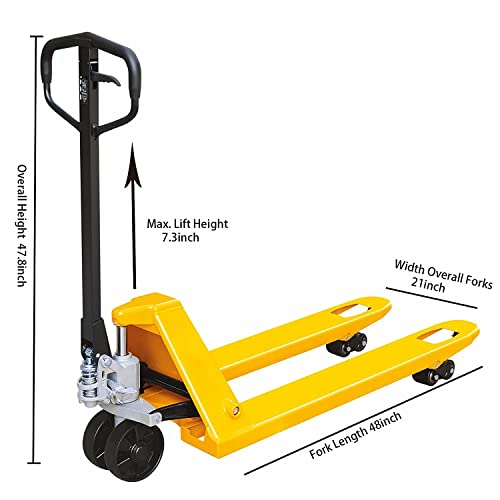 Xilin Electric Pallet Jack Truck with Lithium Battery 3300lbs Capacity 48"x27" Fork Size and Manual Pallet Jack, 5500-Lb. Capacity Pallet Truck - 48" L x21 W Forks