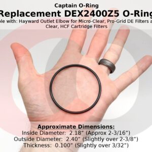 Captain O-Ring – Replacement DEX2400Z5 O-Ring for Hayward Outlet Elbow for Micro-Clear, Pro-Grid DE Filters and Swim-Clear, HCF Cartridge Filters (3 Pack)