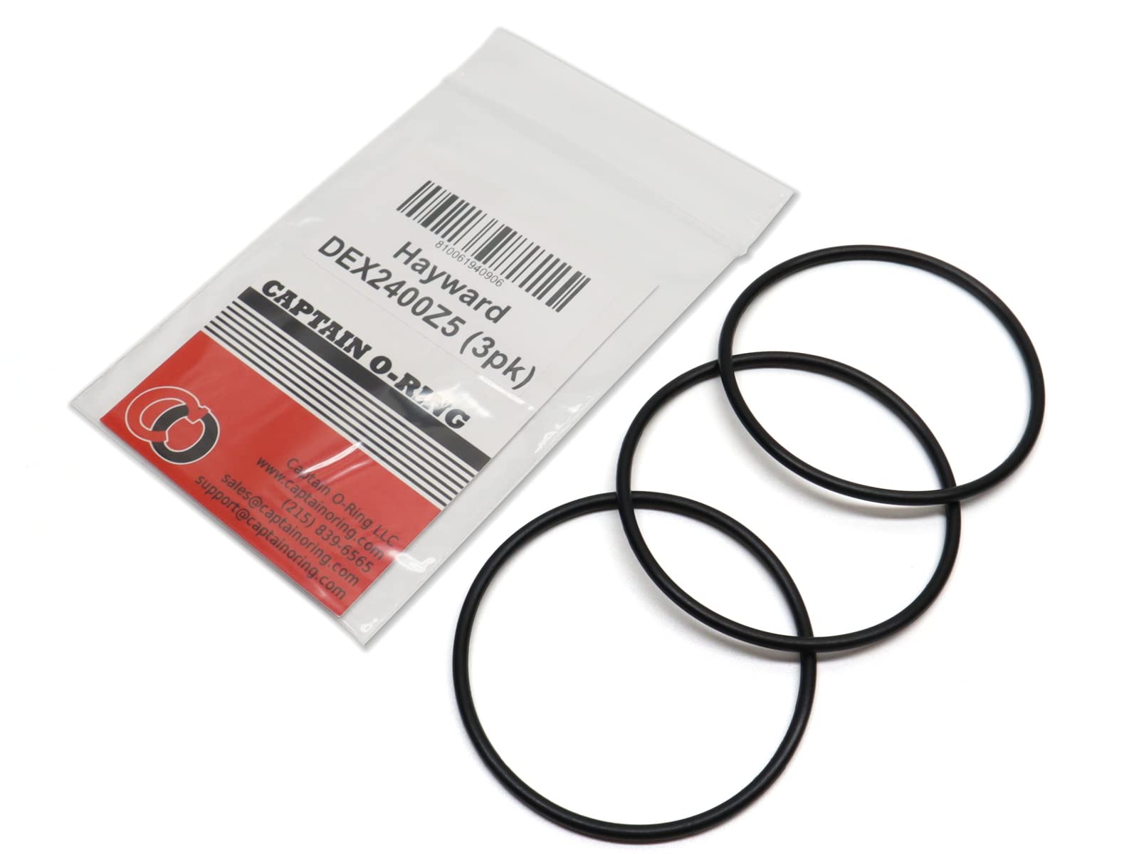 Captain O-Ring – Replacement DEX2400Z5 O-Ring for Hayward Outlet Elbow for Micro-Clear, Pro-Grid DE Filters and Swim-Clear, HCF Cartridge Filters (3 Pack)