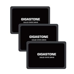 gigastone 3-pack 1tb ssd sata iii 6gb/s. 3d nand 2.5" internal solid state drive, read up to 520mb/s. compatible with pc, desktop and laptop, 2.5 inch 7mm (0.28”)