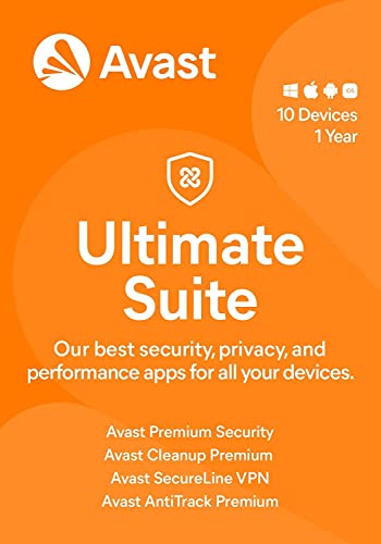 Avast Ultimate 2022 | Premium Security+Antivirus+Cleaner+VPN | 10 Devices, 1 Year [PC/Mac/Mobile Download]