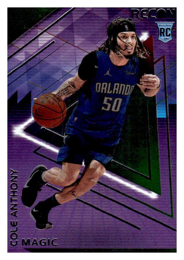 2020-21 PANINI RECON #12 COLE ANTHONY ORLANDO MAGIC BASKETBALL OFFICIAL TRADING CARD OF THE NBA