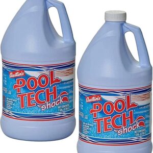 Liquid Chlorine Pool Shock 12.5% Sodium Hypochlorite 128fl oz, 2 Gallons/Pack for Swimming Pools, Hot Tubs and Spa's