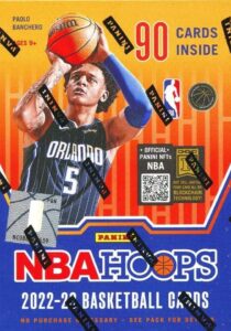 2022 2023 panini hoops basketball blaster box of packs (90 cards) with possible exclusive inserts including rise and shine memorabilia cards