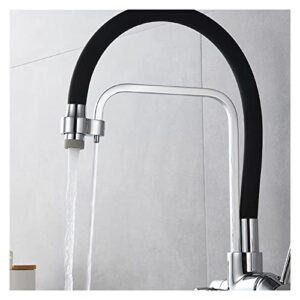 JEMITA Filter Kitchen Faucet Drinking Water Black Single Hole Mixer Tap 360 Rotation Pure Water Filter Kitchen Sinks Taps 6007 (Color : Black)