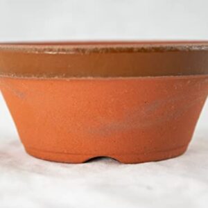 Japanese Tokoname Bonsai Training Pot, Cactus & Succulent Planter with Mesh - 4.25"x 4.25"x 2"