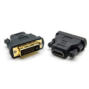 cable central llc (100 pack dvi-d dual link-m (24+1) to hdmi-f adapter