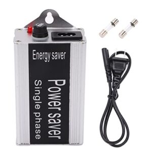 Oumefar Power Energy Saver, Plug and Play 40 Percents Power Saving Electricity Saver US 90‑250V Aluminum Alloy 100KW with Plug Wire for Commercial Furnitureanddecor