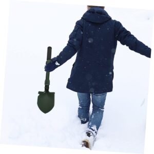 CLISPEED 3 Sets Snow Shovel Tri- Fold Handle Shovel Weeding Shovel Spade Shovel Soil Trowel Multipurpose Tool Pointed Garden Trowel Flower Shovel Beach Shovel Snow Removal Stainless Steel