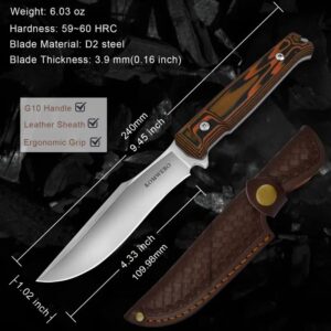 Pocket Knife For Outdoor Non-folding, Multi-functional,Tactical Wilderness Survival And Camping