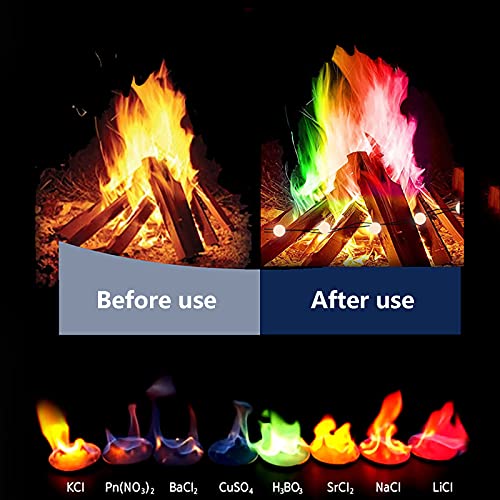 Magical Flames Fire Color Changing Fire Packets Color Fire Packets Camping Accessories Camping Gear Firecrackers Camping Gifts Party Festival Supplies Fireplace Supplies Outdoor Bonfire 1Pcs 30g