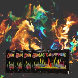 kauri magic campfire color changing packets - fire pit, campfires, outdoor fireplaces - hue-changing cosmic flame powder - color fire camping accessories for kids & adults