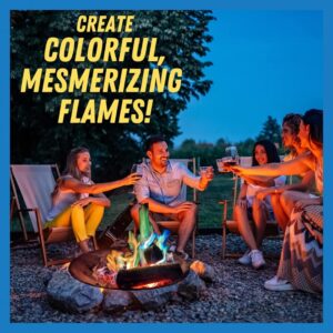 Kauri Magic Campfire Color Changing Packets - Fire Pit, Campfires, Outdoor Fireplaces - Hue-Changing Cosmic Flame Powder - Color Fire Camping Accessories for Kids & Adults