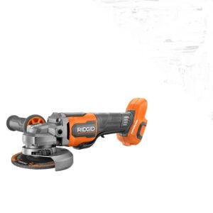 ridgid 18v brushless cordless 4-1/2 in. paddle switch angle grinder (tool only) (renewed)