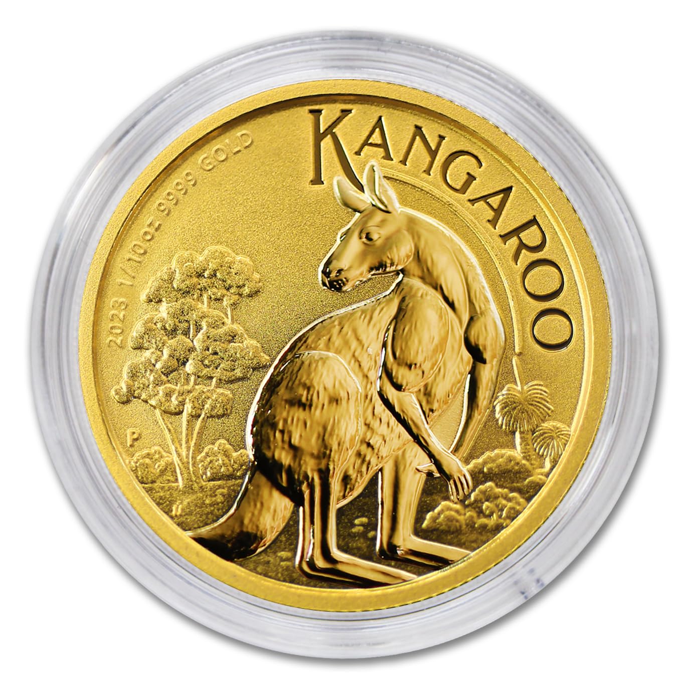 2023 AU 1/10 oz Australian Gold Kangaroo Coin Brilliant Uncirculated (in Capsule) with Certificate of Authenticity $15 BU