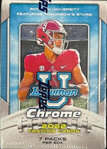 2022 bowman chrome university football value box