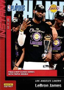 2019-20 panini instant #270 lebron james lakers basketball card - wins 4th nba championship