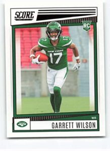 2022 score #306 garrett wilson rc rookie new york jets football trading card