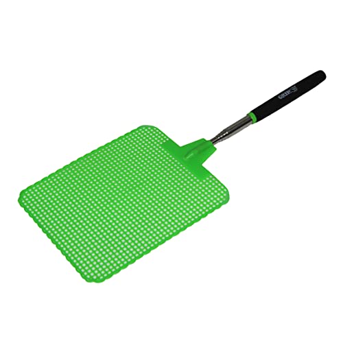 Grip Super Jumbo Telescopic Fly Swatter - 6.5" x 7.5" - Extends to 39" L - Bugs, Flies, Mosquitoes, Bees, Wasps