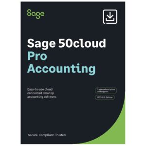 sage 50cloud pro accounting 2023 u.s. 1-yr subscription business accounting software [pc download]