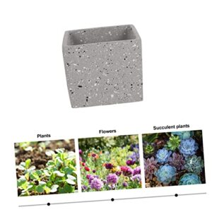 CORHAD Home Decor 1pc Creative Container Flowerpot Decorative Concrete Planter Cement Pots Office Small Planters Square Garden Home Bonsai Flowers Supplies Indoor for Pot Plants Table Decor