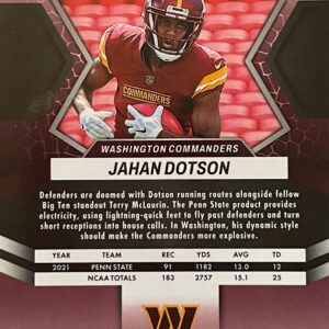 NEW 2022 Panini MOSAIC Football Authentic JAHAN DOTSON Football ROOKIE Card - Washington Commanders