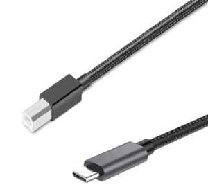 6ft long usb c type c to usb b printer cable compatible with hp, canon, brother, samsung, dell, epson, lexmark, xerox, dymo & other printers & scanners (see product picture)