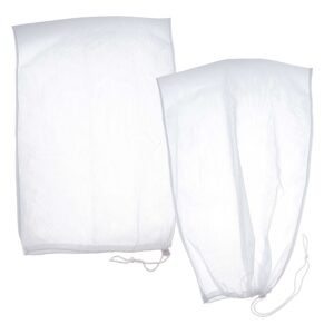 u.s. pool supply fine mesh filter bags for leaf vacuum pool cleaners, 2 pack - large 16" x 20" replacement net bags, locking cord, holds leaves, debris - universal fit, leaf terminator, eater, gulper