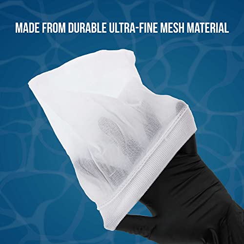 U.S. Pool Supply Pool Skimmer Filter Socks, Value Pack of 50 - Ultra Fine Mesh Filter Sock Nets for Skimmer Baskets - Skim Remove Leaves, Hair, Oil and Small Floating Debris, Swimming Pool Maintenance