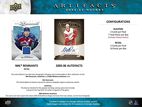 2022-23 Upper Deck Artifacts Hockey Retail 24-Pack Box