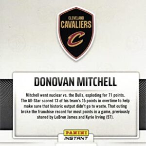 2022-23 Panini Instant NBA #77 Donovan Mitchell Basketball Card - Breaks Cavaliers Record with 71-Point Game