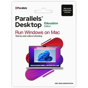 parallels desktop 19 for mac education edition | run windows on mac virtual machine software | authorized by microsoft | 1 year subscription [mac key card]