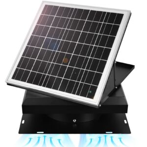dc house 32 watt solar attic fan solar powered roof exhaust fan up to 3000 sq ft,2500 cfm metal shell solar vent with brushless motor, hail and weather resistance