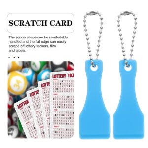 Ciieeo 10pcs Scratch tool lottery ticket scratcher tool scraper tool kitchen lottery scratcher keychain lottery scraper keyring vintage stickers portable scraper Label plastic