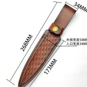 Knife sheath leather sheath top layer leather outdoor straight knife sheath