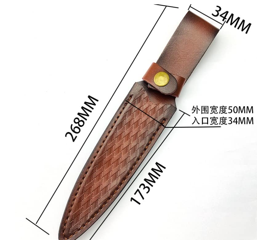 Knife sheath leather sheath top layer leather outdoor straight knife sheath